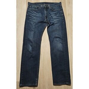 Levi's 2016 505 Blue Denim Jeans Men's W34 L32 regular straight leg 00505-1486
